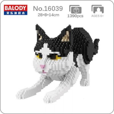 Balody 16039 Persian Cat Black Kitten Animal Stand Pet 3D Model Mini Diamond Blocks Bricks Building 700x700 1 - LOZ Blocks Store