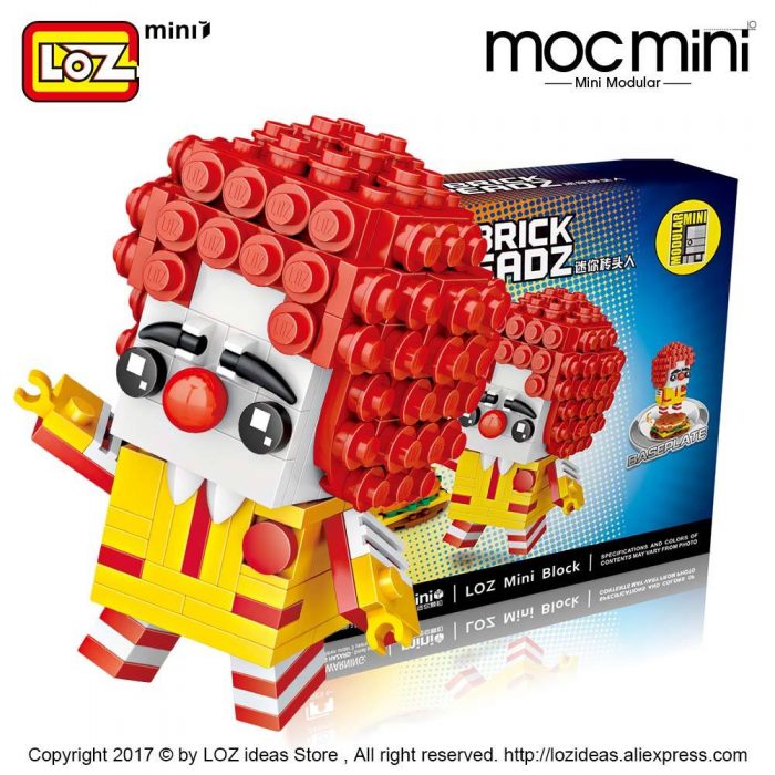 LOZ Mini Blocks Building Blocks Clown Figure Figurine Anime Toys for Children Hamburger Model Ronald Action 2 - LOZ Blocks Store