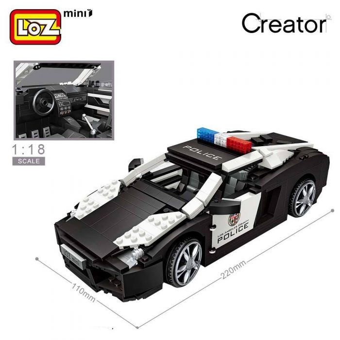 LOZ Mini Blocks Technic Mini City Police Car Model Building Bricks Vehicle Racing Car Assembly Toy 2 - LOZ Blocks Store