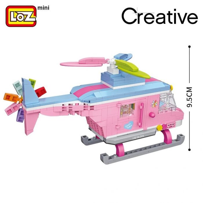 LOZ Mini Building Blocks Pink Helicopter Aircraft Assemable Kids Educational Toys for Children Creator Technic Girl - LOZ Blocks Store