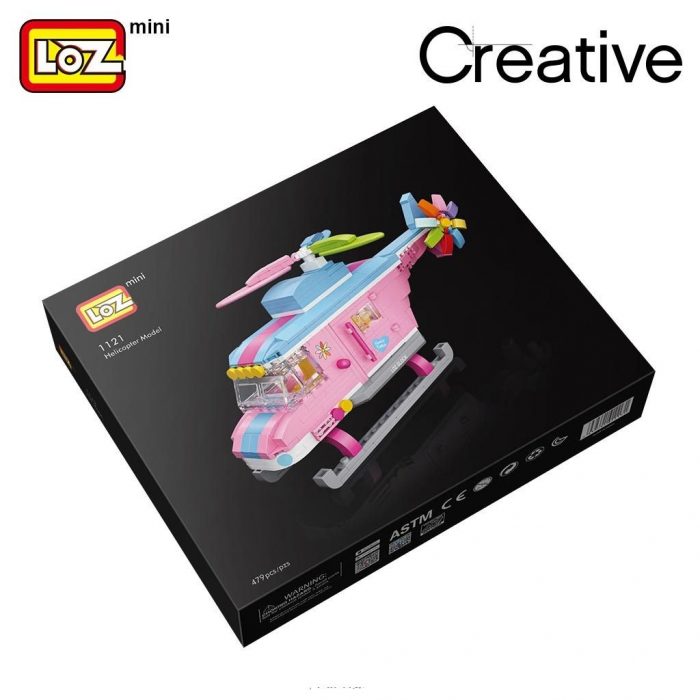 LOZ Mini Building Blocks Pink Helicopter Aircraft Assemable Kids Educational Toys for Children Creator Technic Girl 1 - LOZ Blocks Store