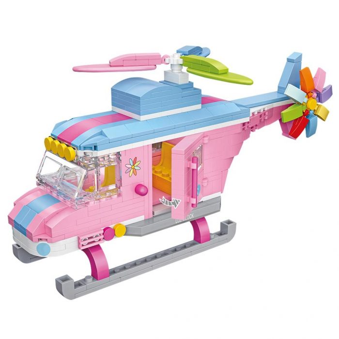 LOZ Mini Building Blocks Pink Helicopter Aircraft Assemable Kids Educational Toys for Children Creator Technic Girl 2 - LOZ Blocks Store
