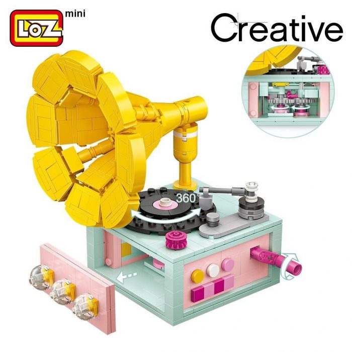 LOZ Mini Building Blocks phonograph Assemable Kids Educational Toys for Children Creator Technic Girl Play House 1 - LOZ Blocks Store