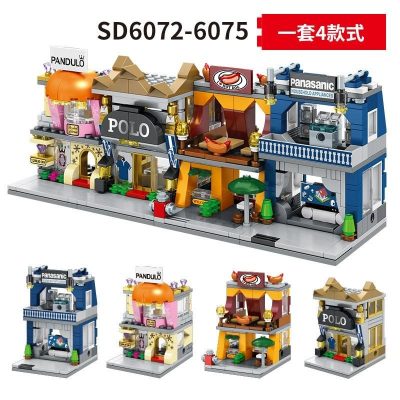 SEMBO SD 6084-6099 & 6054-6057 Mini Street Shop Model - LOZ Blocks Official Store