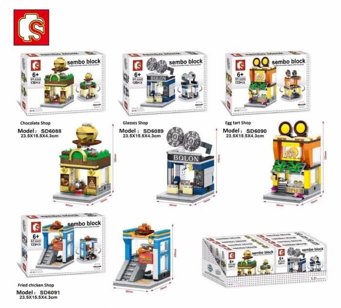 SEMBO SD6088-SD6091 & SD6042-SD6045 & SD6062-6069 Mini Street Cute Small Shop - LOZ Blocks Official Store