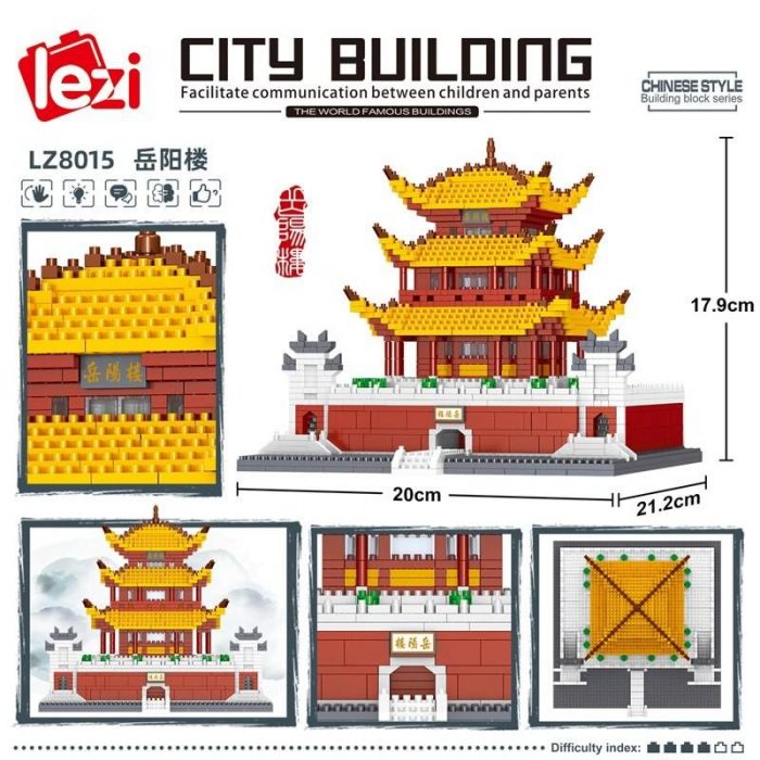 LEZI 8015 The Yueyang Tower - LOZ Blocks Official Store