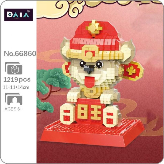 DAIA 66860 Chinesische Sternzeichen Peking oper Verm gen Robe Hund Tier Modell Mini Diamant Bl cke - LOZ Blocks Store