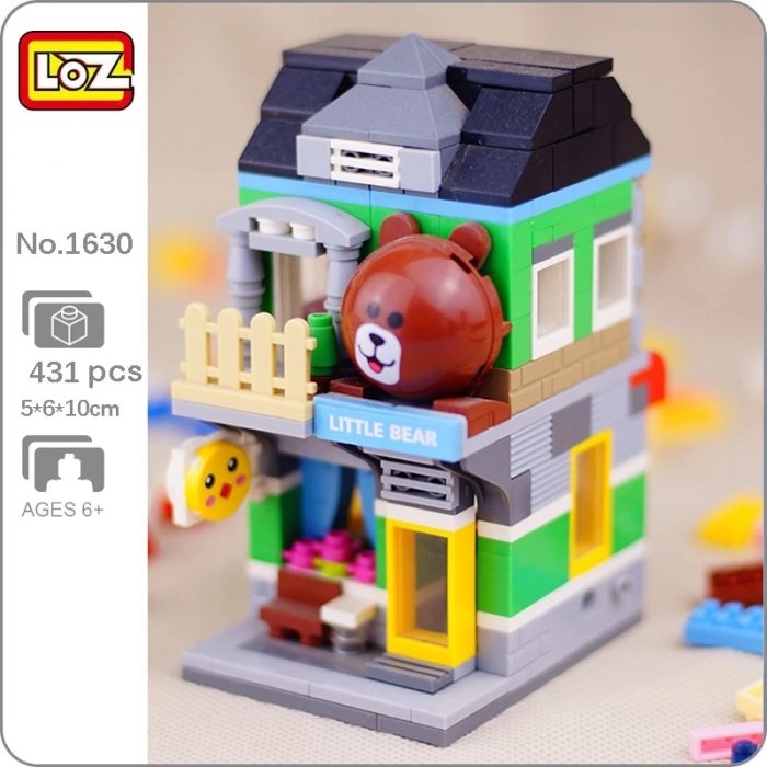 LOZ 1630 City Street Bear Duck Animal Pet Shop Store Architecture Model DIY Mini Blocks Bricks.jpg Q90.jpg - LOZ Blocks Store