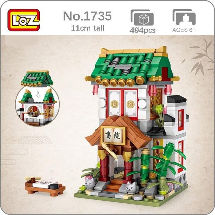 LOZ 1735 Academy School Chinatown 1 1 - LOZ Blocks Store