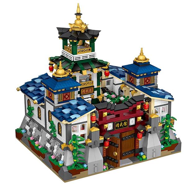 LOZ Mini Block Mini belt box house with folding Jingwu Kung Fu Jingwu Museum Chinese style - LOZ Blocks Store