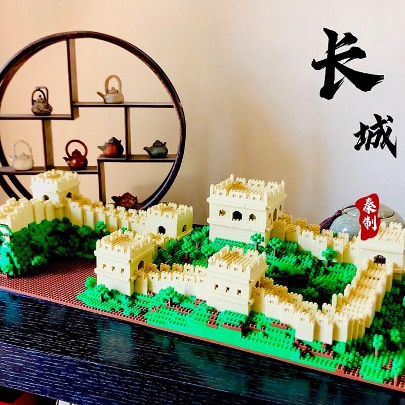 Lezi 8022 World Architecture China Great Wall Tree 3D Model DIY Mini Diamond Blocks Bricks Building 1 1 - LOZ Blocks Store