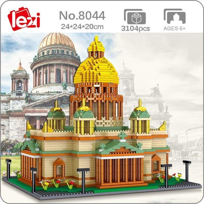 Lezi 8044 World Architecture St Isaac s Cathedral Museum Church DIY Mini Diamond Blocks Bricks Building - LOZ Blocks Store