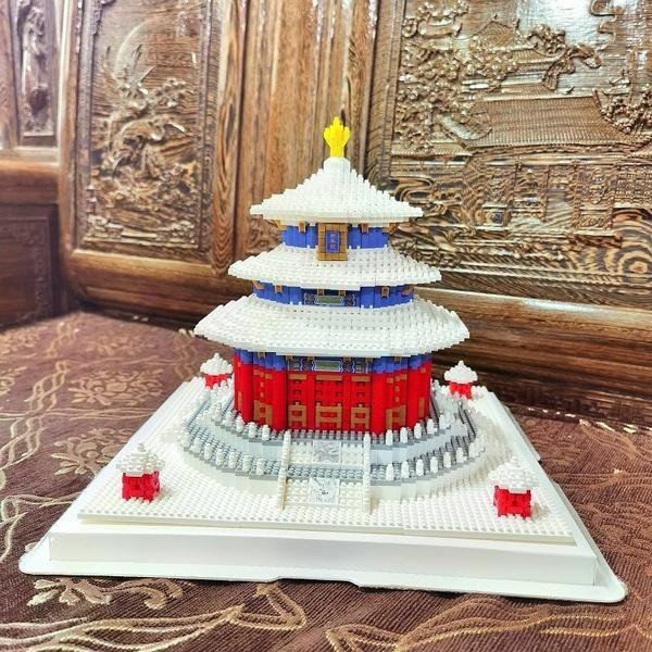 Lezi 8050 World Architecture Ancient Temple of Heaven Snow Winter Mini Diamond Blocks Bricks Building Toy - LOZ Blocks Store