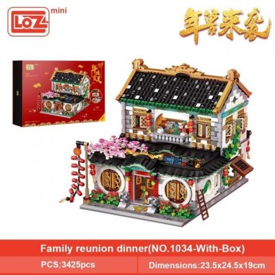 LOZ 1034 Siheyuan New Year's Eve Dinner - LOZ Blocks Official Store