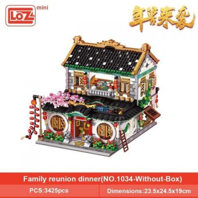 LOZ 1034 Siheyuan New Year's Eve Dinner - LOZ Blocks Official Store