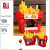 Sluban B0705B Food Court French Fries Fast Restaurant City Street Assembly Mini Blocks Bricks Building Toy - LOZ Blocks Store