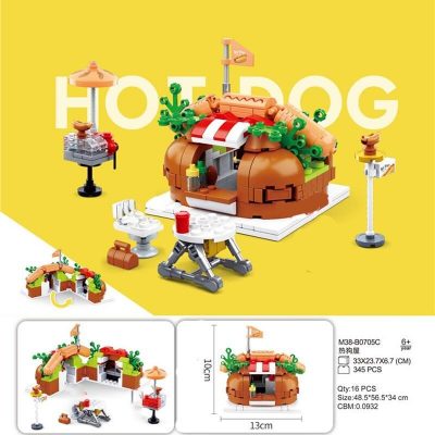 Sluban B0705C Hot Dog Fast Food Restaurant - LOZ Blocks Official Store