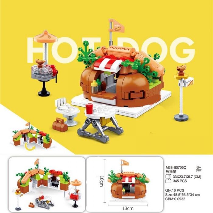 Sluban B0705C Hot Dog Fast Food Restaurant - LOZ Blocks Official Store