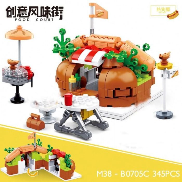 Sluban B0705C Hot Dog Fast Food Restaurant - LOZ Blocks Official Store