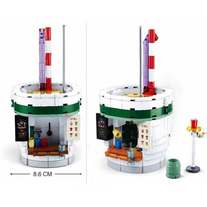 Sluban B0705D Food Court Fruit Juice Beverage Shop - LOZ Blocks Official Store