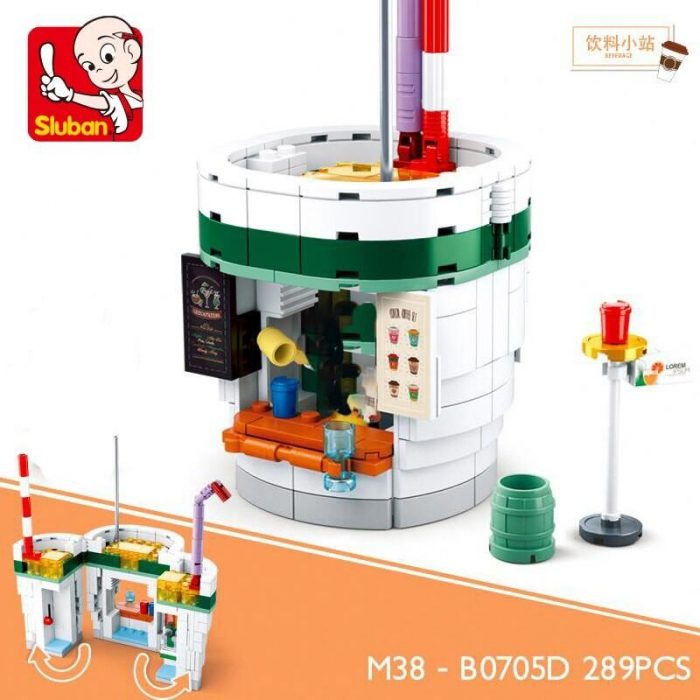 Sluban B0705D Food Court Fruit Juice Beverage Shop - LOZ Blocks Official Store