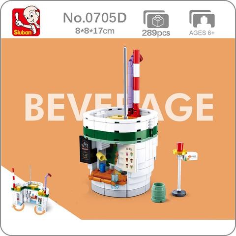 Sluban B0705D Food Court Fruit Juice Beverage Shop Restaurant City Street 3D Mini Blocks Bricks - LOZ Blocks Store