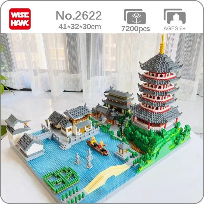 Weagle 2622 World Architecture West Lake Tower Temple Pagoda Ship 3D Mini Diamond Blocks Bricks Building - LOZ Blocks Store