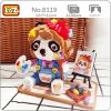 LOZ 8119 Animal World Panda Painter Artist Pet Doll Brush Pigment 3D Mini Diamond Blocks Bricks - LOZ Blocks Store