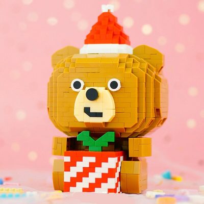 LOZ 9251 Animal World Merry Christmas Bear Apple Hat Pet Doll Model Mini Diamond Blocks Bricks 2 - LOZ Blocks Store