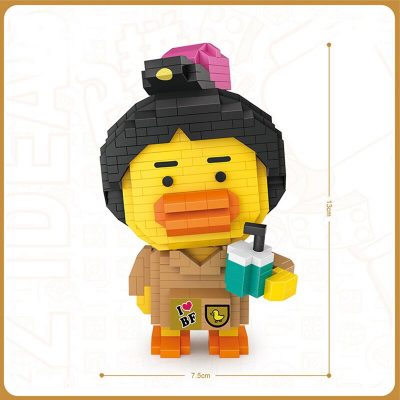 LOZ 9267 Animal World Yellow Duck Milk Tea Drink Kimono 3D Model DIY Mini Diamond Blocks 3 - LOZ Blocks Store