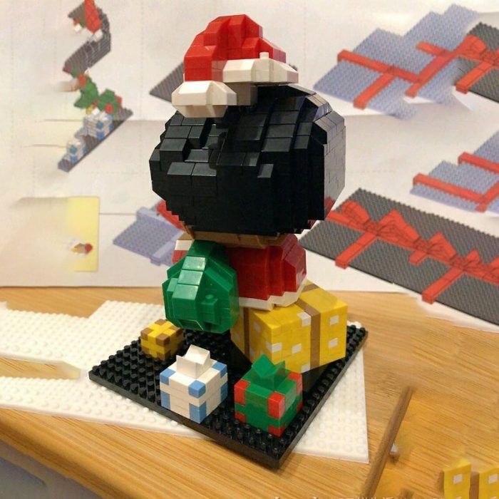 LOZ 9276 Animal World Christmas Bear Boy Santa Claus Coat Tree Gifts Mini Diamond Blocks Bricks 4 - LOZ Blocks Store