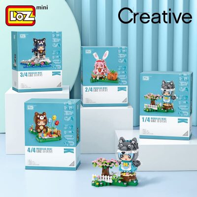 LOZ Lizhi Forest Mini Fairy Tale Animal Series Bear Kid Wolf Juvenile Rabbit Red Riding Hood 1 1 - LOZ Blocks Store