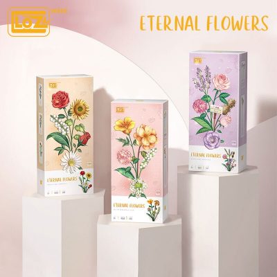 LOZ mini small particle bouquet building blocks rose sunflower lily chrysanthemum flower flower shop decoration gift 1 - LOZ Blocks Store