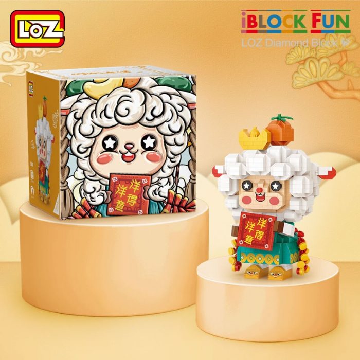 LOZ triumphantly National Tide Micro Diamond Small Particle Assembled Toy Building Block Model Sheep Assembled Year 1 - LOZ Blocks Store