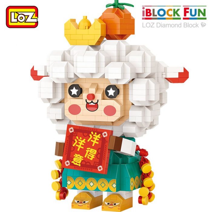 LOZ triumphantly National Tide Micro Diamond Small Particle Assembled Toy Building Block Model Sheep Assembled Year 4 - LOZ Blocks Store
