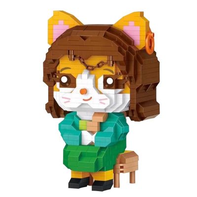 loz Mona Li meow small particle assembled building block model educational toy creative assembling meow with 5 - LOZ Blocks Store