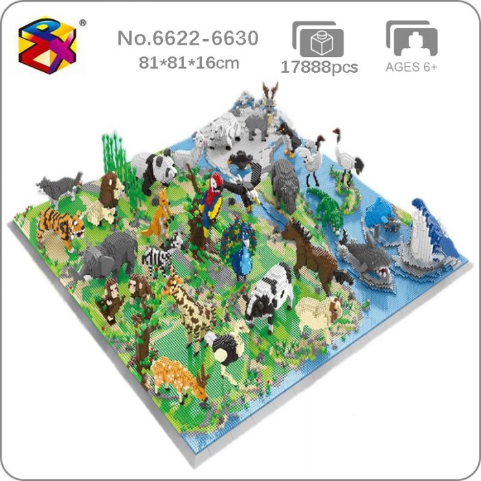 Animal Penguin Lion Tiger Panda Deer Sheep Elephant Monkey Horse Fish Bird Mini Diamond Blocks Bricks - LOZ Blocks Store