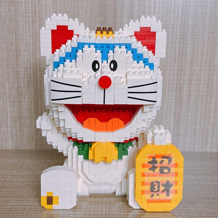 Balody 16144 Anime Doraemon Lucky Money Fortune Cat Animal Robot Pet Mini Diamond Blocks Bricks Building 1 - LOZ Blocks Store