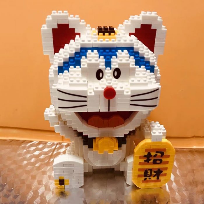 Balody 16144 Anime Doraemon Lucky Money Fortune Cat Animal Robot Pet Mini Diamond Blocks Bricks Building 3 - LOZ Blocks Store