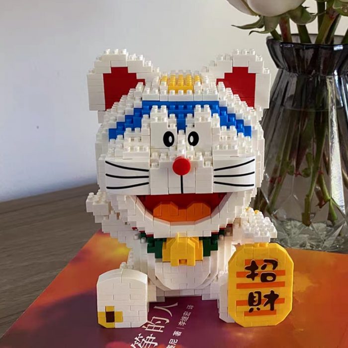 Balody 16144 Anime Doraemon Lucky Money Fortune Cat Animal Robot Pet Mini Diamond Blocks Bricks Building 4 - LOZ Blocks Store