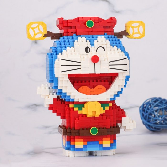 Balody 16145 Anime Doraemon God Of Wealth Cat Animal Robot Pet Model Mini Diamond Blocks Bricks 1 - LOZ Blocks Store