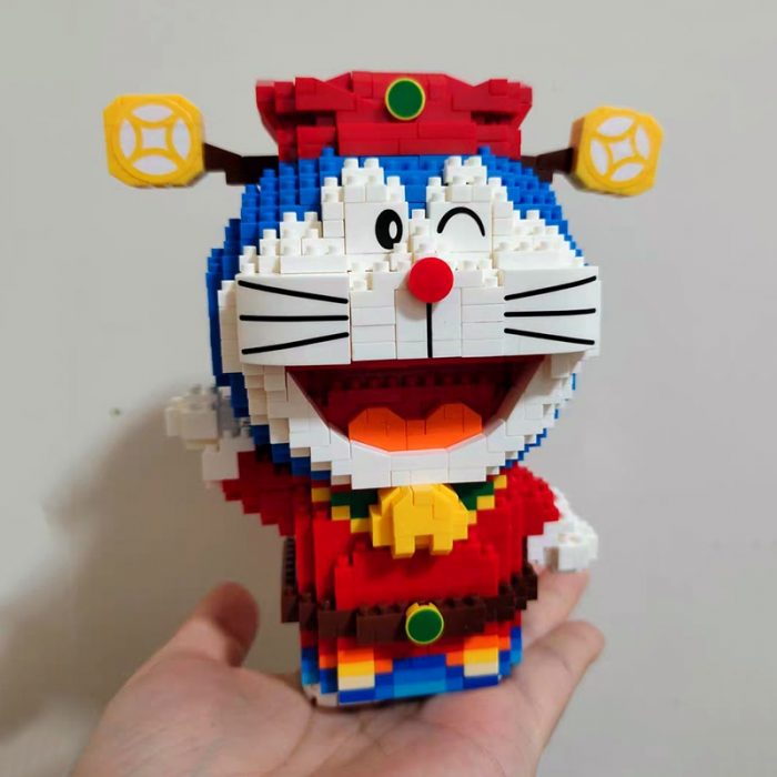 Balody 16145 Anime Doraemon God Of Wealth Cat Animal Robot Pet Model Mini Diamond Blocks Bricks 3 - LOZ Blocks Store