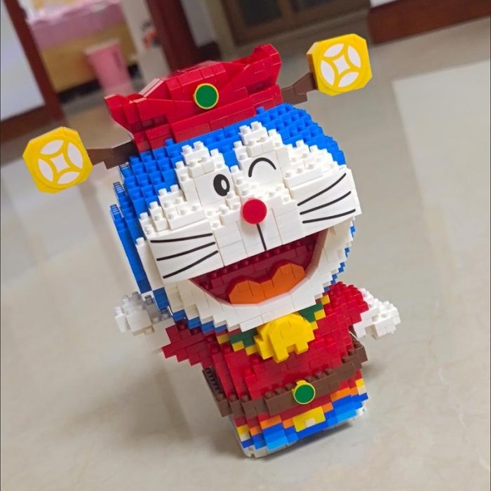 Balody 16145 Anime Doraemon God Of Wealth Cat Animal Robot Pet Model Mini Diamond Blocks Bricks 4 - LOZ Blocks Store