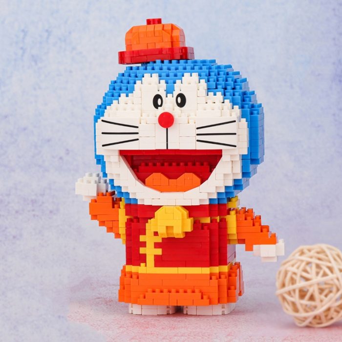 Balody 16146 Anime Doraemon China Town Cat Hat Animal Robot Pet Mini Diamond Blocks Bricks Building 1 - LOZ Blocks Store