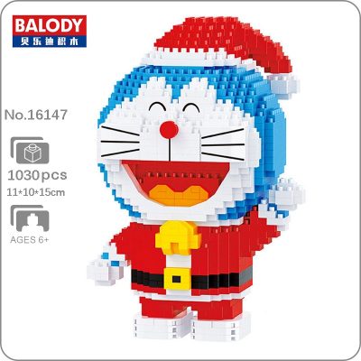 Balody 16147 Doraemon Merry Christmas Santa Claus Cat Animal 3D Mini Diamond Blocks Bricks Building Toy - LOZ Blocks Store