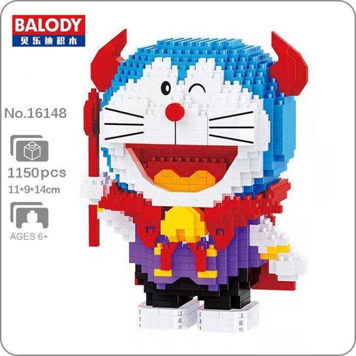 Balody 16148 Anime Doraemon Halloween Vampire Cat Animal Robot Mini Diamond Blocks Bricks Building Toy for - LOZ Blocks Store