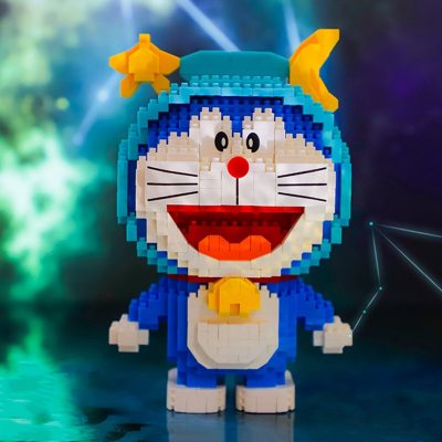 Balody 16231 Zodiac Anime Doraemon Libra Cat Robot Animal Pet Model Mini Diamond Blocks Bricks Building 2 - LOZ Blocks Store