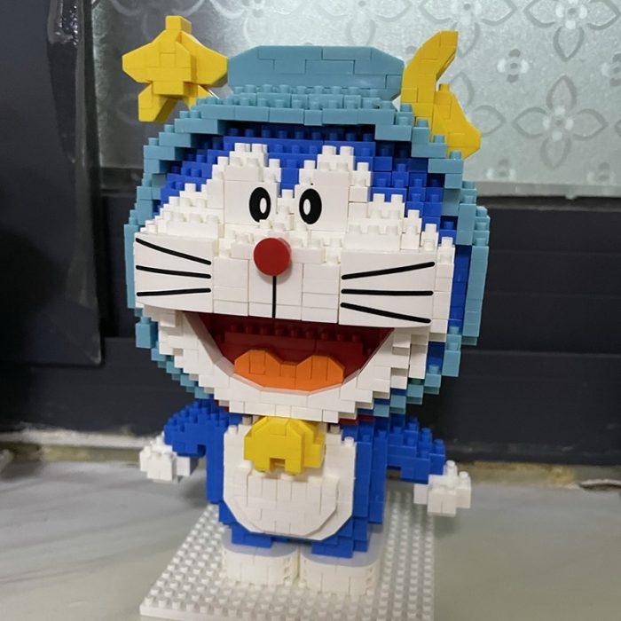 Balody 16231 Zodiac Anime Doraemon Libra Cat Robot Animal Pet Model Mini Diamond Blocks Bricks Building 3 - LOZ Blocks Store