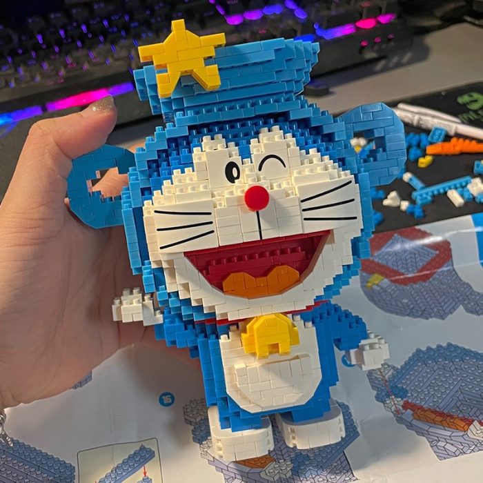 Balody 16235 Zodiac Anime Doraemon Aquarius Cat Robot Animal 3D Mini Diamond Blocks Bricks Building Toy 5 - LOZ Blocks Store