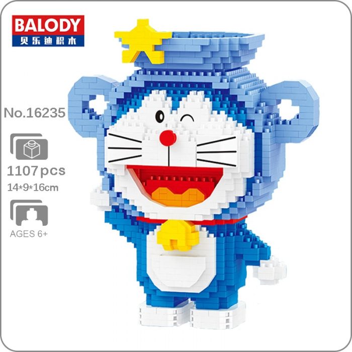 Balody 16235 Zodiac Anime Doraemon Aquarius Cat Robot Animal 3D Mini Diamond Blocks Bricks Building Toy - LOZ Blocks Store